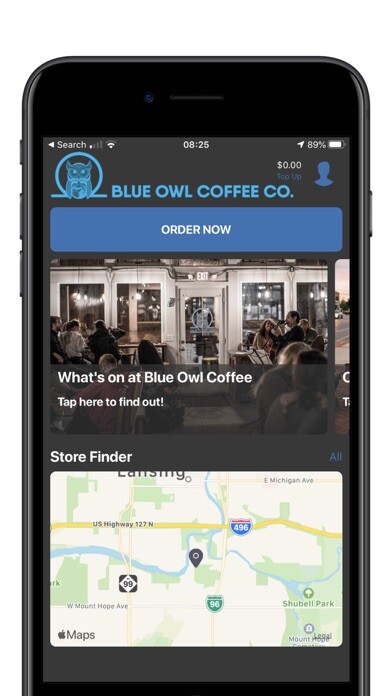 Emulate iPhone app Blue Owl Coffee MI using MyAndroid Emulate iPhone app Blue Owl Coffee MI using MyAndroid