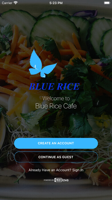 Emulate iPhone app Blue Rice Cafe using MyAndroid Emulate iPhone app Blue Rice Cafe using MyAndroid
