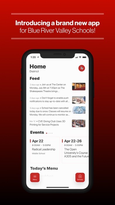 Emulate iPhone app Blue River Valley Schools using MyAndroid Emulate iPhone app Blue River Valley Schools using MyAndroid