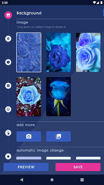 Run android online APK Blue Rose Live Wallpaper 3D from MyAndroid or emulate Blue Rose Live Wallpaper 3D using MyAndroid