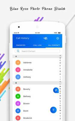 Emulate Android APK Blue Rose Photo Phone Dialer
