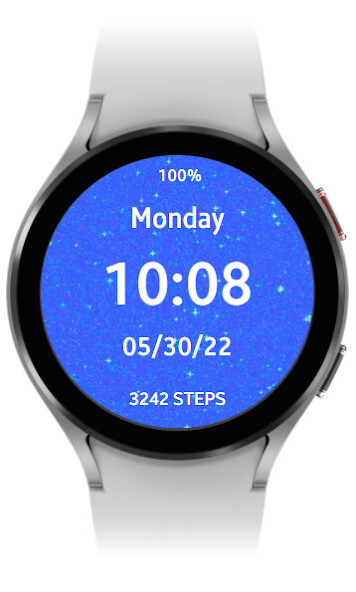 Run android online APK Blue Royal Glitter Watchface from MyAndroid or emulate Blue Royal Glitter Watchface using MyAndroid