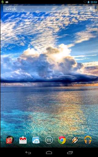 Emulate Android APK Blue Sea Interactive Live Wallpaper