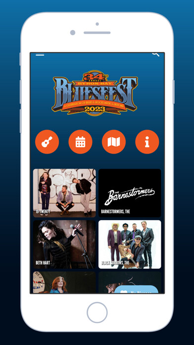 Emulate iPhone app Bluesfest Byron Bay using MyAndroid