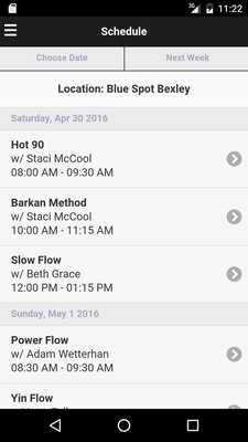 Emulate Android APK Blue Spot Yoga