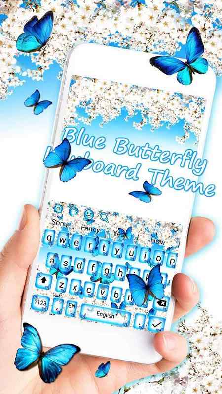 Emulate Android APK Blue Spring Butterfly Keyboard theme Emulate Android APK Blue Spring Butterfly Keyboard theme
