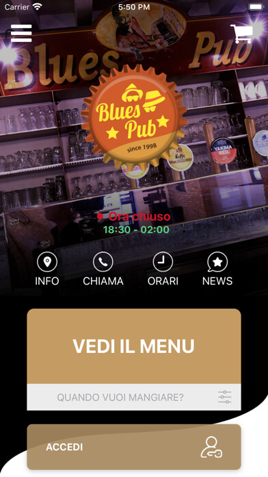 Emulate iPhone app Blues Pub using MyAndroid