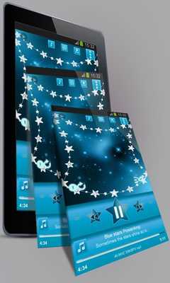 Emulate Android APK Blue stars Poweramp Skin