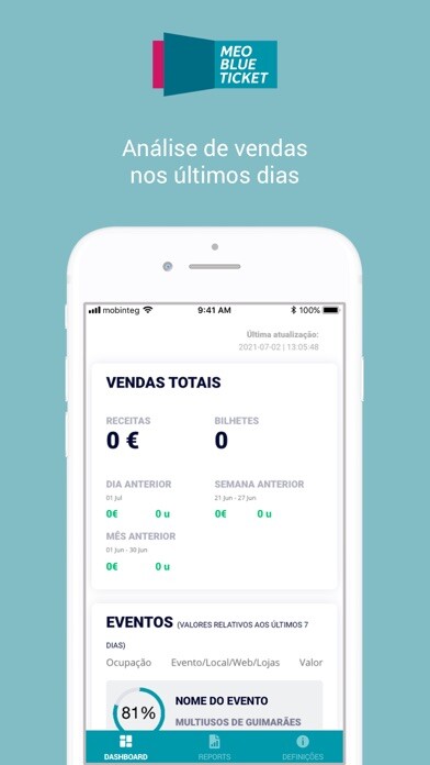 Emulate iPhone app BLUETICKET REPORTS using MyAndroid