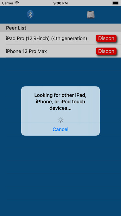 Emulate iPhone app Bluetooth - File Transmission using MyAndroid