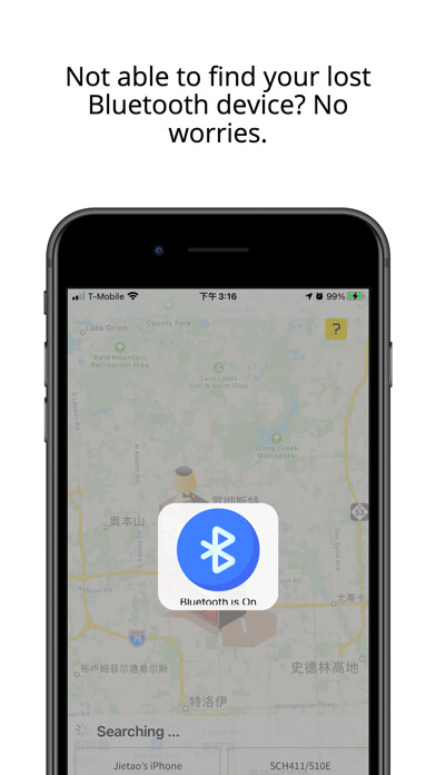 Emulate iPhone app Bluetooth Finder and Locator using MyAndroid