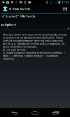 Emulate Android APK Bluetooth PAN Switch Emulate Android APK Bluetooth PAN Switch
