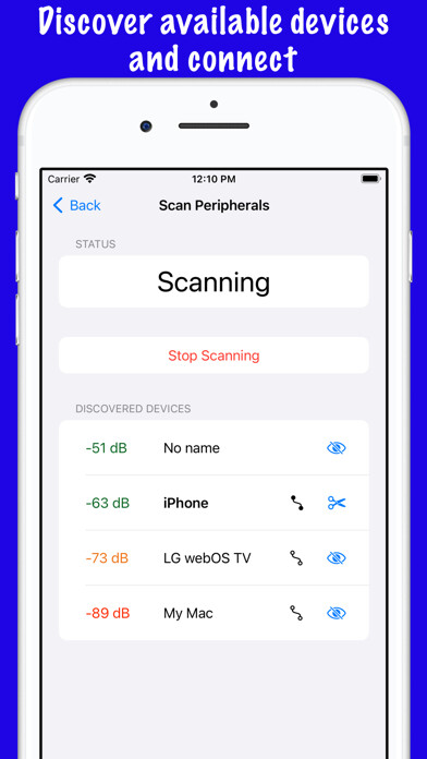Emulate iPhone app Bluetooth Sleuth using MyAndroid Emulate iPhone app Bluetooth Sleuth using MyAndroid