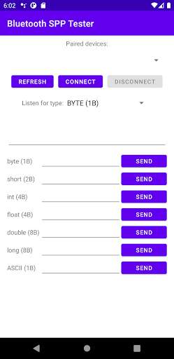 Run android online APK Bluetooth SPP Tester from MyAndroid or emulate Bluetooth SPP Tester using MyAndroid