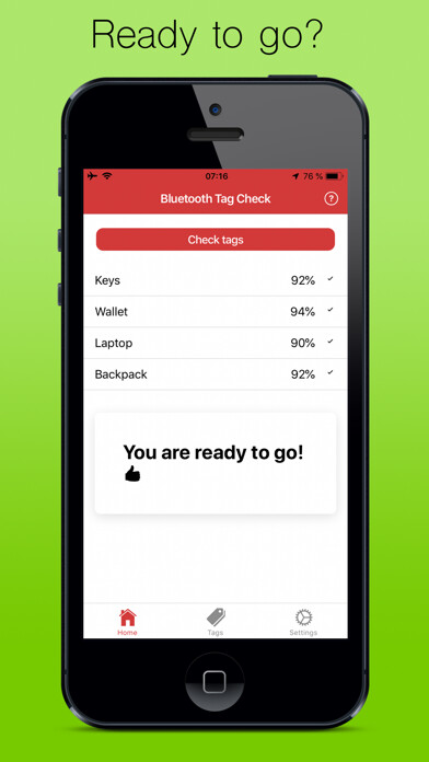 Emulate iPhone app Bluetooth Tag Check using MyAndroid