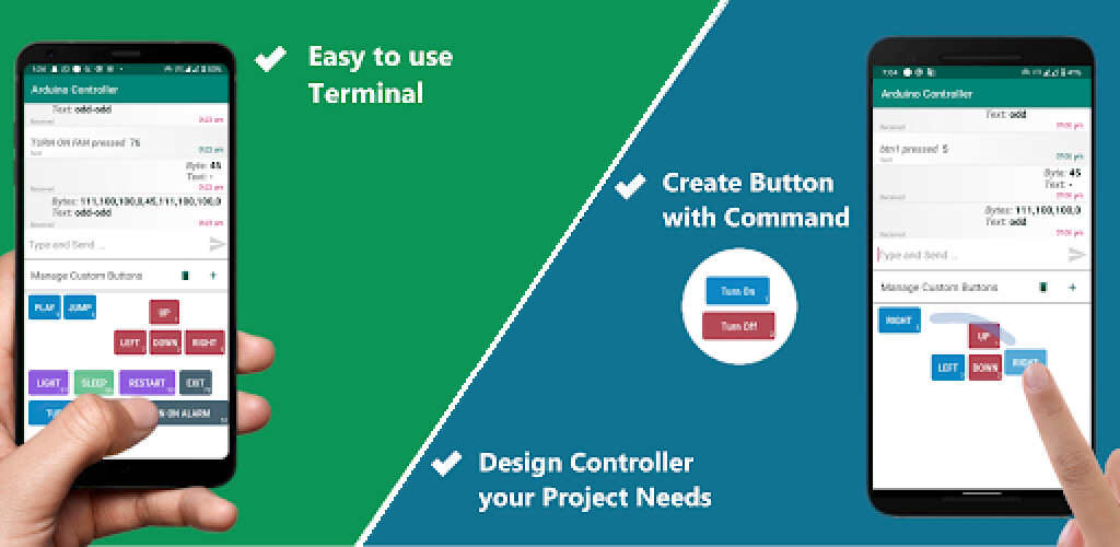 Emulate Bluetooth Terminal for Arduino from MyAndroid or run Bluetooth Terminal for Arduino using MyAndroid