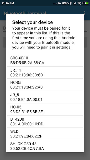 Run android online APK Bluetooth Terminal (for HC-05) from MyAndroid or emulate Bluetooth Terminal (for HC-05) using MyAndroid