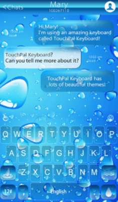 Emulate Android APK Blue Waterdrop Keyboard Theme