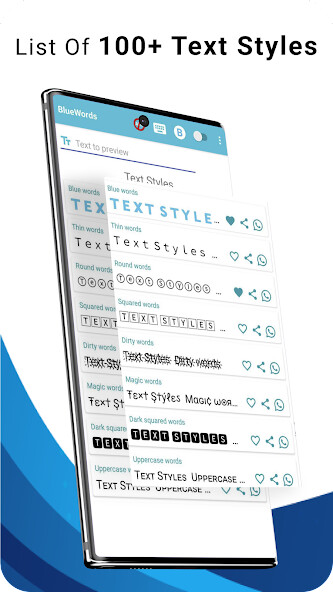 Run android online APK Blue Words, Stylish Fonts text from MyAndroid or emulate Blue Words, Stylish Fonts text using MyAndroid