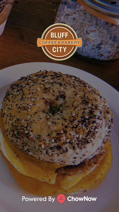 Emulate iPhone app Bluff City Coffee using MyAndroid