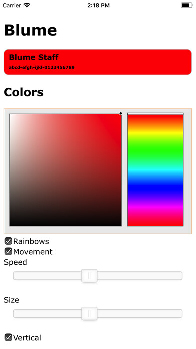 Emulate iPhone app Blume LED using MyAndroid