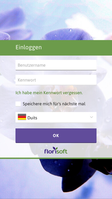 Emulate iPhone app Blumengrossmarkt Wurselen using MyAndroid