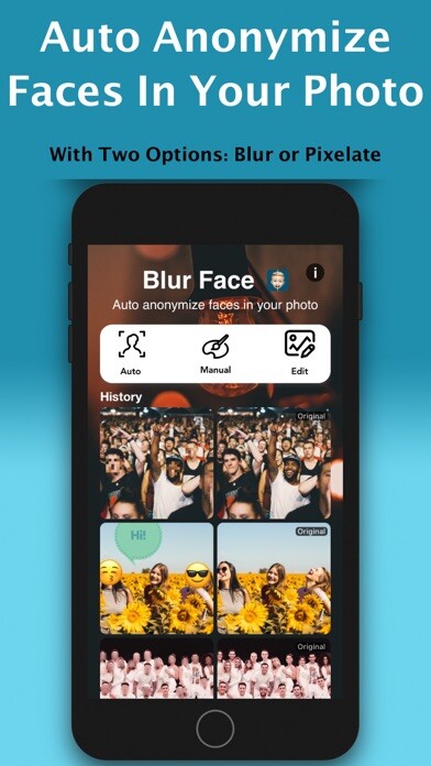 Emulate iPhone app Blur Faces: Hide Unwanted Info using MyAndroid