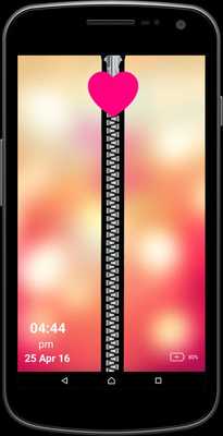 Emulate Android APK Blur Lights Zipper Screen