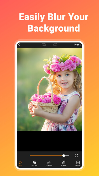 Emulate iPhone app Blur Photo - Background Effect using MyAndroid
