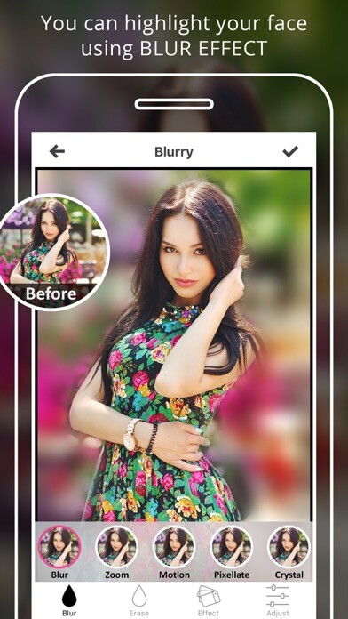 Emulate iPhone app Blurry: Blur Photo Effects using MyAndroid