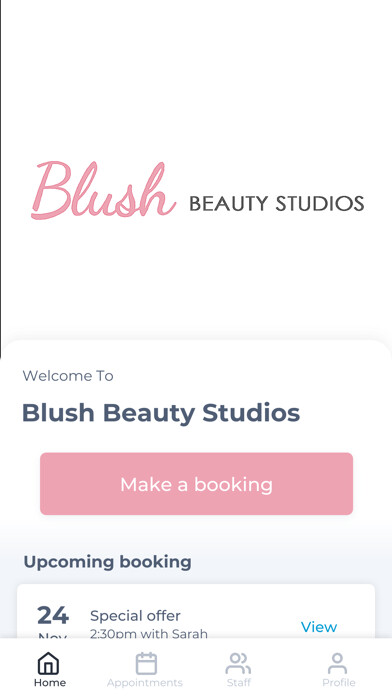 Emulate iPhone app Blush Beauty Studios using MyAndroid Emulate iPhone app Blush Beauty Studios using MyAndroid