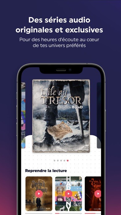 Emulate iPhone app BLYND - Séries audio, podcast using MyAndroid