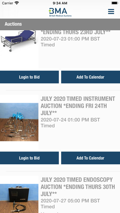 Emulate iPhone app BMA Auctions using MyAndroid