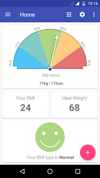 Run android online APK BMI Calculator and Tracking from MyAndroid or emulate BMI Calculator and Tracking using MyAndroid