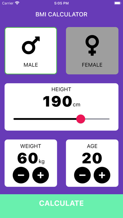 Emulate iPhone app BMI Calculator - Track Health using MyAndroid Emulate iPhone app BMI Calculator - Track Health using MyAndroid