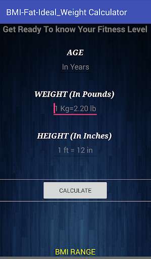 Run android online APK BMI-Fat-IdealWeight Calculator from MyAndroid or emulate BMI-Fat-IdealWeight Calculator using MyAndroid