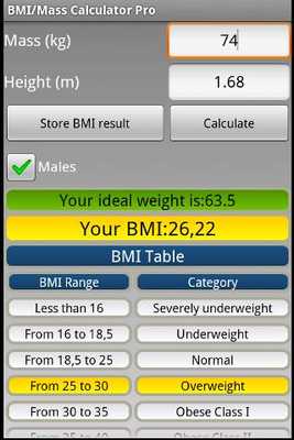 Emulate Android APK BMI/Mass Calculator Pro Emulate Android APK BMI/Mass Calculator Pro