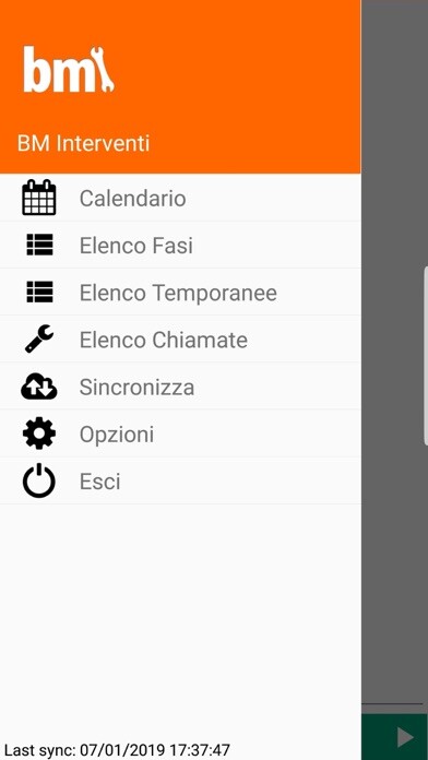 Emulate iPhone app BM Interventi using MyAndroid