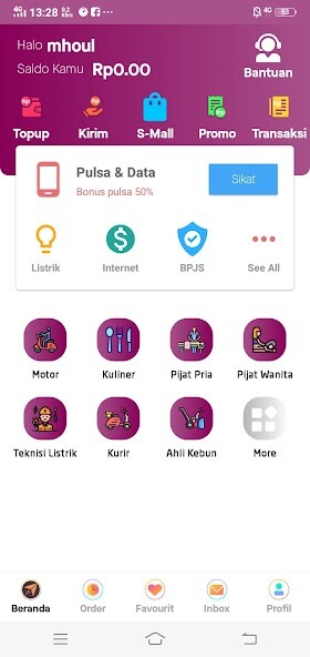 Run android online APK BM-Jek Customer from MyAndroid or emulate BM-Jek Customer using MyAndroid