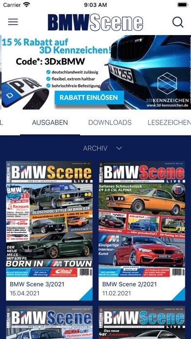 Emulate iPhone app BMW SCENE LIVE using MyAndroid