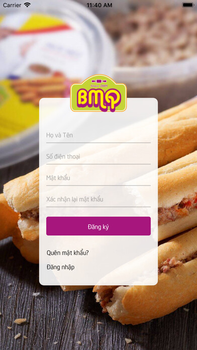 Emulate iPhone app Bánh Mì Que - BMQ using MyAndroid Emulate iPhone app Bánh Mì Que - BMQ using MyAndroid
