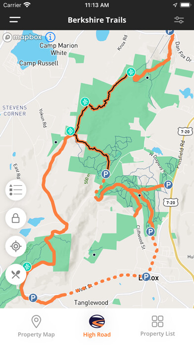 Emulate iPhone app BNRC Berkshire Trails using MyAndroid Emulate iPhone app BNRC Berkshire Trails using MyAndroid