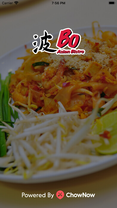 Emulate iPhone app Bo Asian Bistro using MyAndroid