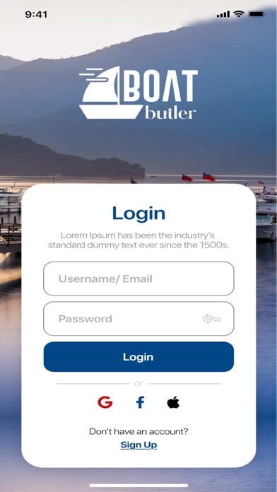 Emulate iPhone app Boat Butler App using MyAndroid
