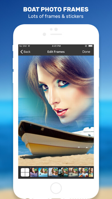 Emulate iPhone app Boat Photo Frames HD using MyAndroid
