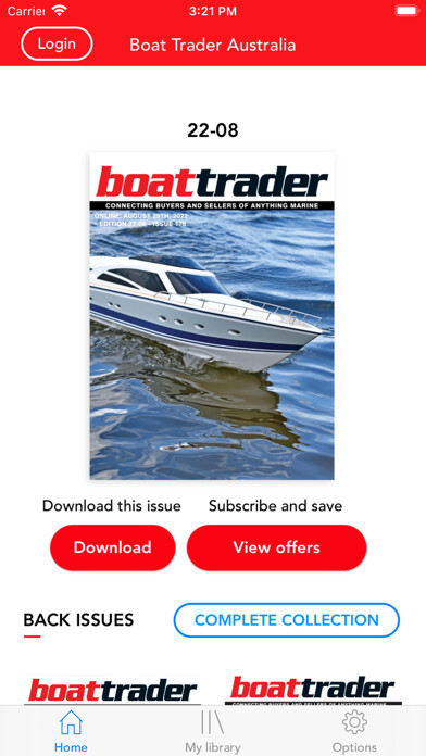 Emulate iPhone app Boattrader Magazine Australia using MyAndroid