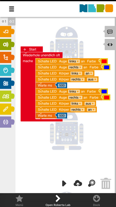 Emulate iPhone app BOB3 - Programmieren lernen using MyAndroid