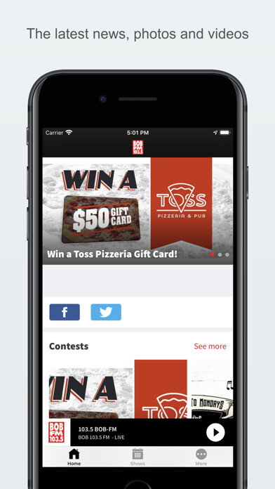 Emulate iPhone app BOB-FM Austin using MyAndroid