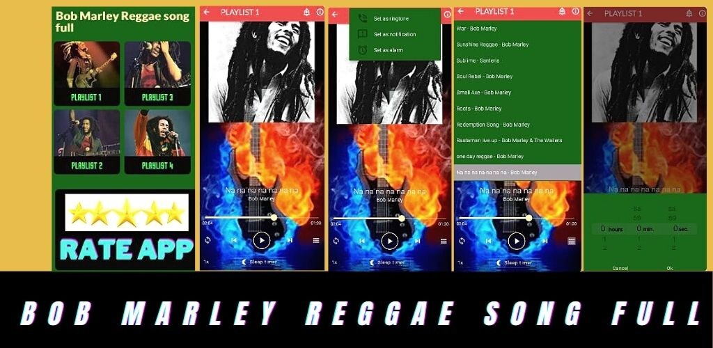 Run android online APK Bob Marley Reggae song full from MyAndroid or emulate Bob Marley Reggae song full using MyAndroid