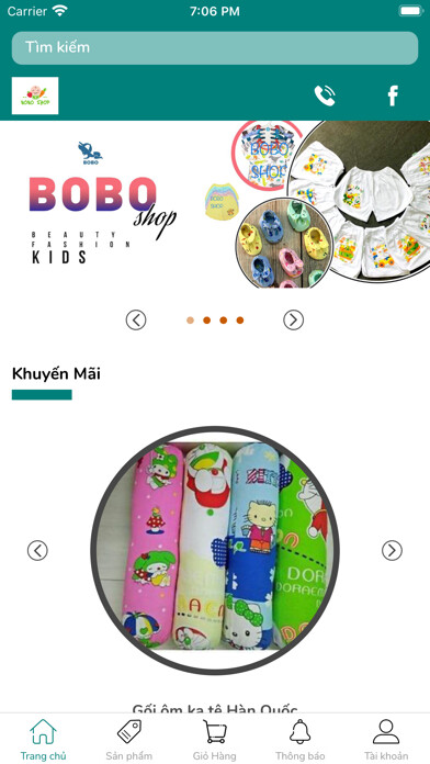 Emulate iPhone app BoBo Shop using MyAndroid